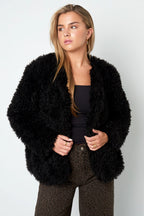 Vrouwen Herfst/Winter Geweven Polyestervezel Elegante Solide Kleur Jas