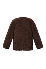 Vrouwen Herfst/Winter Geweven Polyestervezel Elegante Solide Kleur Jas