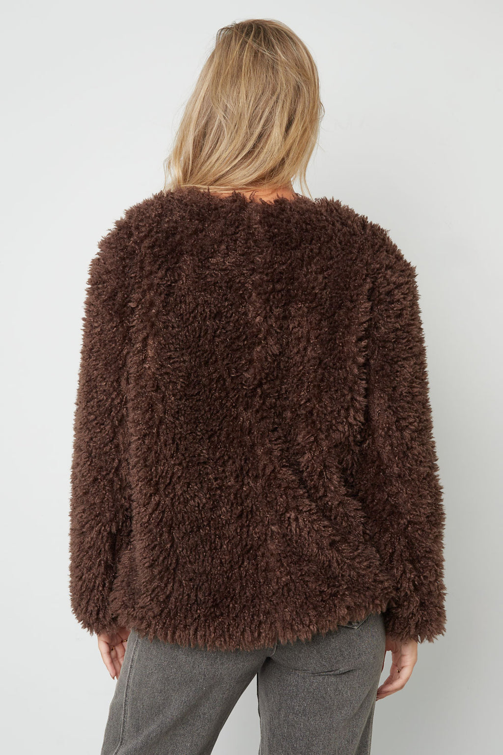 Vrouwen Herfst/Winter Geweven Polyestervezel Elegante Solide Kleur Jas