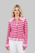 Striped Collar Knit