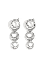 Oorbellen van roestvrij staal met hanger, cirkel, casual, dagelijks, eenvoudig, serie, damessieraden