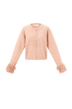 Cardigan met franjemouwen