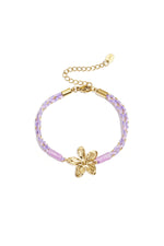 Armbanden met touwbedeltjes, bloemenmotief, casual, vakantie/strand, romantische serie, damessieraden