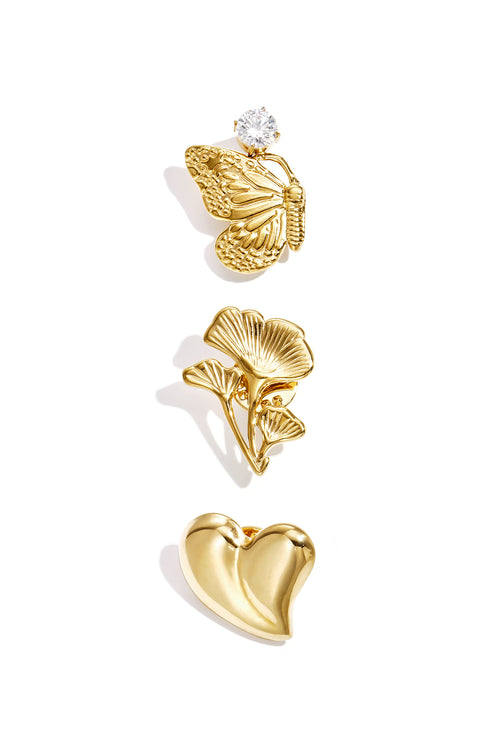 Broches van roestvrij staal met vlindermotief, eenvoudige dagelijkse sieraden uit de Simple-serie voor dames.
