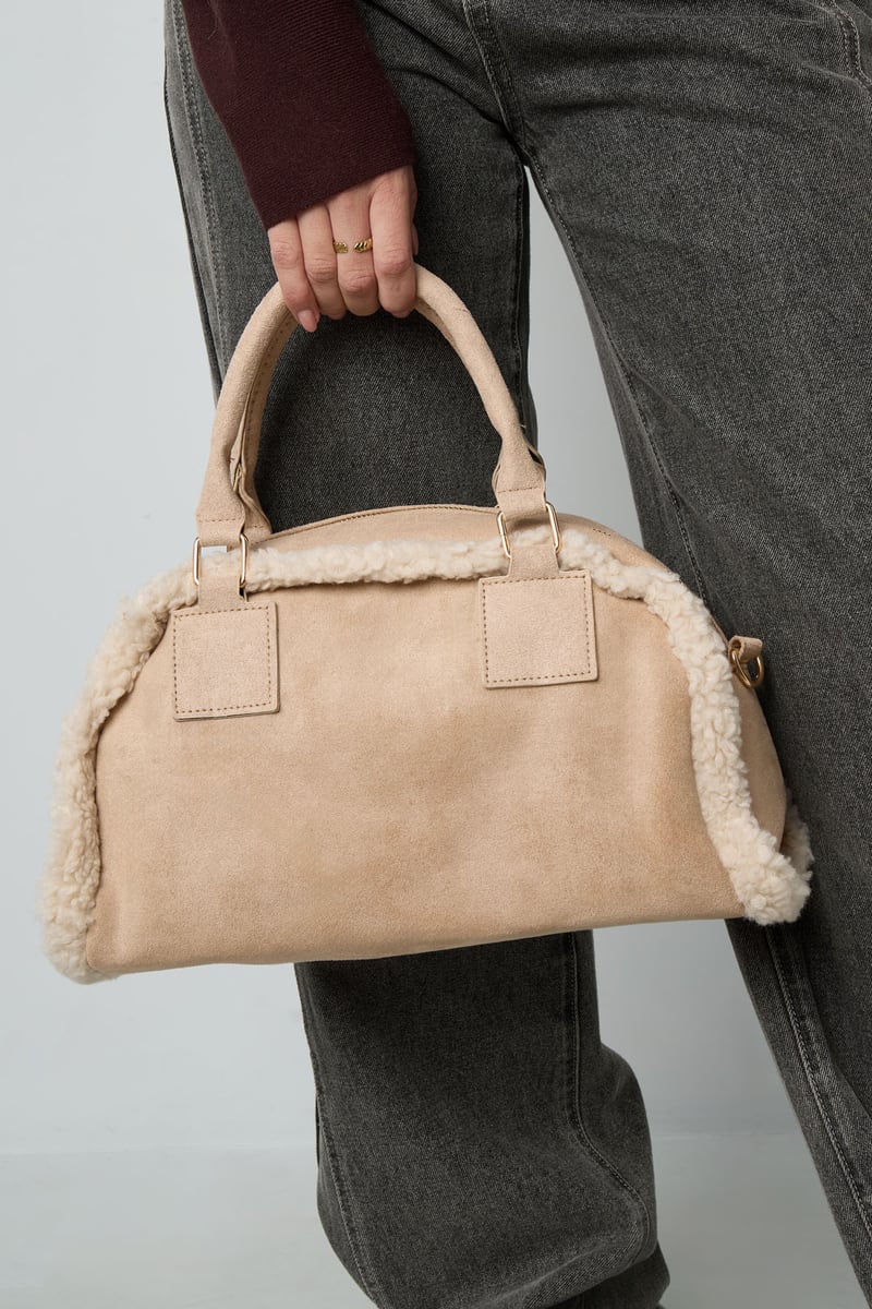 Schoudertas met teddy details