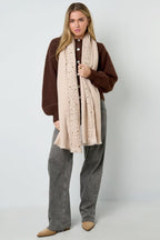 Wintersjaal met steentjes