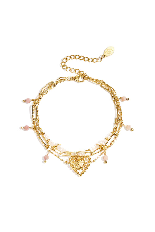 Roestvrijstalen bedelarmbanden met bloemmotief, casual en eenvoudig voor dagelijks gebruik, dames sieraden