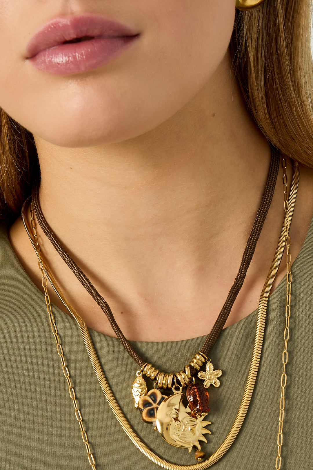 Touwhanger kettingen zon Dagelijkse romantische serie Dames sieraden