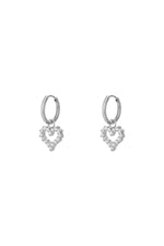 Oorbel met strass-steentjes